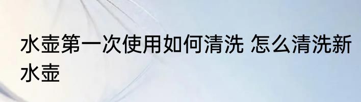 水壶第一次使用如何清洗 怎么清洗新水壶