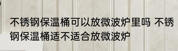 不锈钢保温桶可以放微波炉里吗 不锈钢保温桶适不适合放微波炉