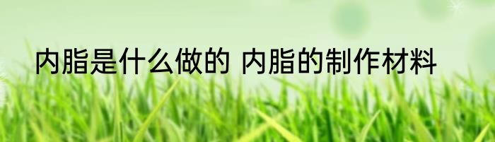 内脂是什么做的 内脂的制作材料