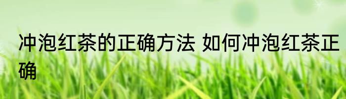 冲泡红茶的正确方法 如何冲泡红茶正确