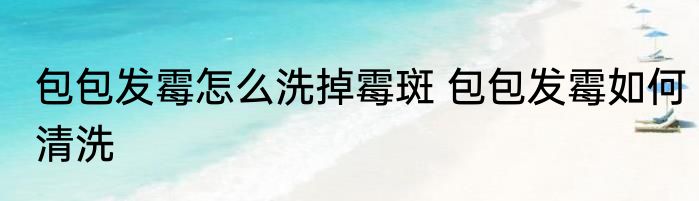 包包发霉怎么洗掉霉斑 包包发霉如何清洗