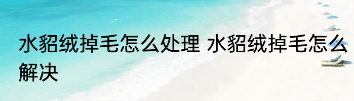 水貂绒掉毛怎么处理 水貂绒掉毛怎么解决