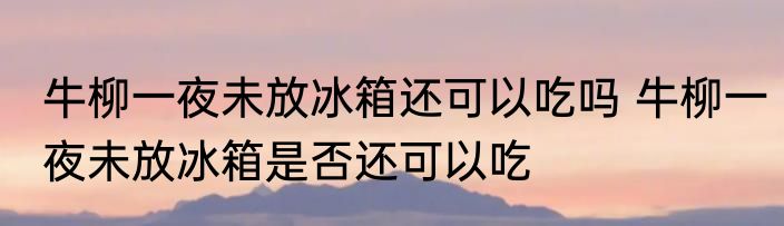 牛柳一夜未放冰箱还可以吃吗 牛柳一夜未放冰箱是否还可以吃