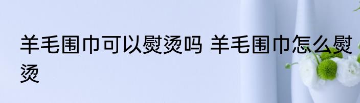 羊毛围巾可以熨烫吗 羊毛围巾怎么熨烫