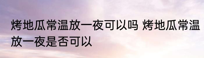 烤地瓜常温放一夜可以吗 烤地瓜常温放一夜是否可以