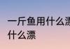 一斤鱼用什么漂最好看 钓半斤到1斤用什么漂