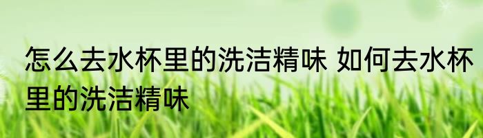 怎么去水杯里的洗洁精味 如何去水杯里的洗洁精味
