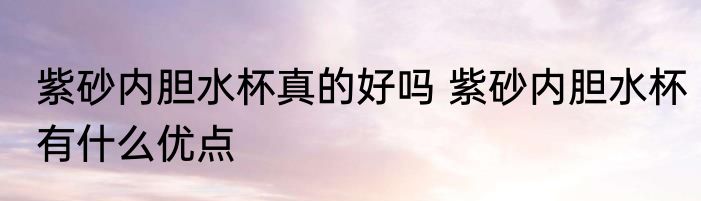紫砂内胆水杯真的好吗 紫砂内胆水杯有什么优点
