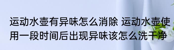 运动水壶有异味怎么消除 运动水壶使用一段时间后出现异味该怎么洗干净