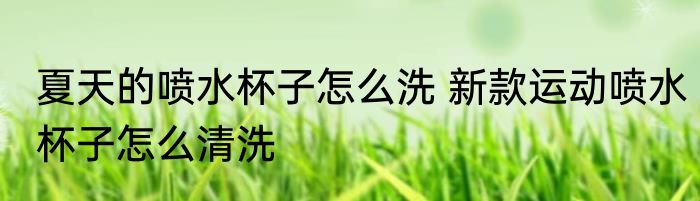 夏天的喷水杯子怎么洗 新款运动喷水杯子怎么清洗