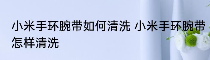 小米手环腕带如何清洗 小米手环腕带怎样清洗