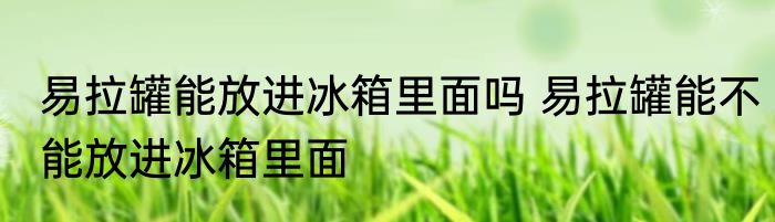易拉罐能放进冰箱里面吗 易拉罐能不能放进冰箱里面