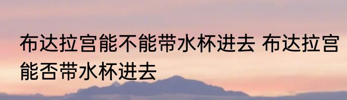 布达拉宫能不能带水杯进去 布达拉宫能否带水杯进去