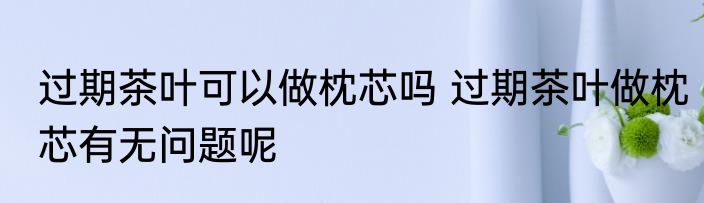 过期茶叶可以做枕芯吗 过期茶叶做枕芯有无问题呢