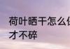 荷叶晒干怎么保存 荷叶怎么晒干保存才不碎