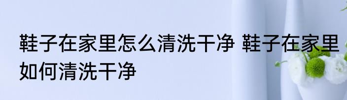 鞋子在家里怎么清洗干净 鞋子在家里如何清洗干净