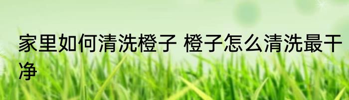 家里如何清洗橙子 橙子怎么清洗最干净