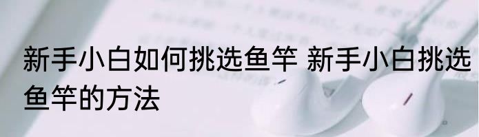 新手小白如何挑选鱼竿 新手小白挑选鱼竿的方法