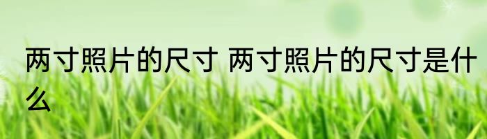 两寸照片的尺寸 两寸照片的尺寸是什么