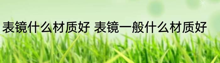 表镜什么材质好 表镜一般什么材质好