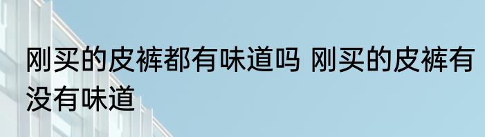 刚买的皮裤都有味道吗 刚买的皮裤有没有味道