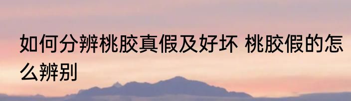 如何分辨桃胶真假及好坏 桃胶假的怎么辨别