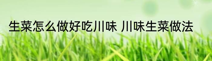 生菜怎么做好吃川味 川味生菜做法