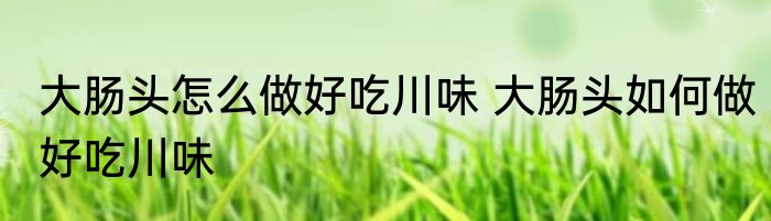 大肠头怎么做好吃川味 大肠头如何做好吃川味