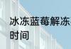 冰冻蓝莓解冻要多久 冰冻蓝莓解冻的时间