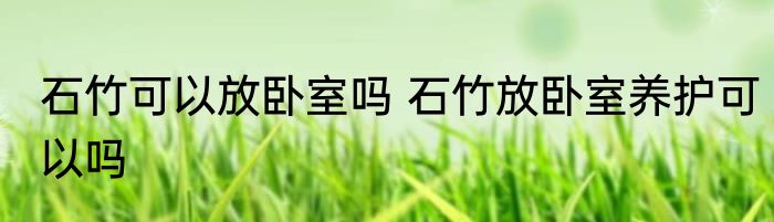 石竹可以放卧室吗 石竹放卧室养护可以吗