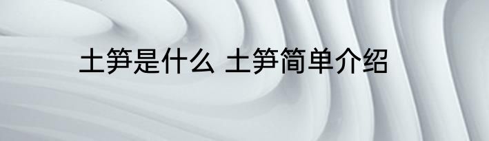 土笋是什么 土笋简单介绍