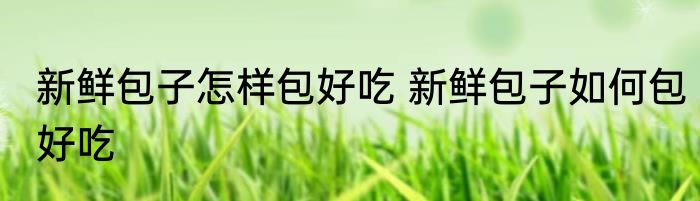 新鲜包子怎样包好吃 新鲜包子如何包好吃