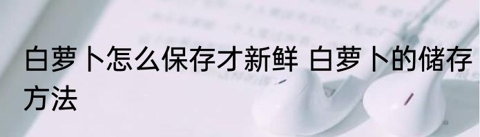 白萝卜怎么保存才新鲜 白萝卜的储存方法