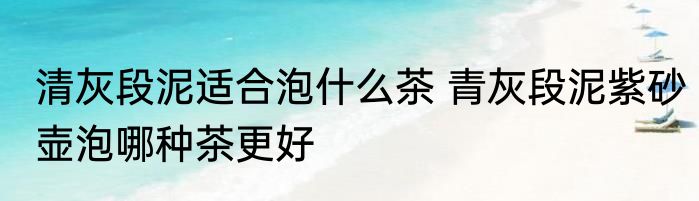 清灰段泥适合泡什么茶 青灰段泥紫砂壶泡哪种茶更好