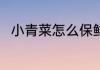 小青菜怎么保鲜 青菜保鲜的小窍门