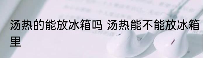 汤热的能放冰箱吗 汤热能不能放冰箱里