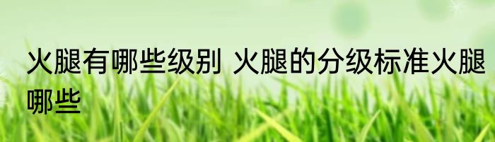 火腿有哪些级别 火腿的分级标准火腿哪些