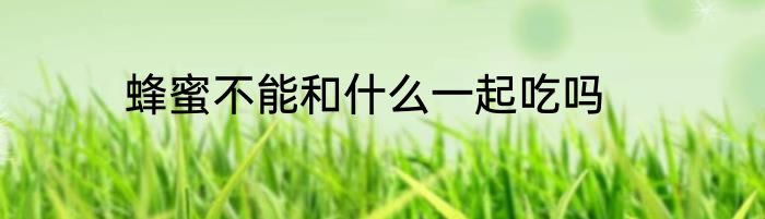 蜂蜜不能和什么一起吃吗