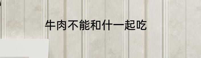 牛肉不能和什一起吃