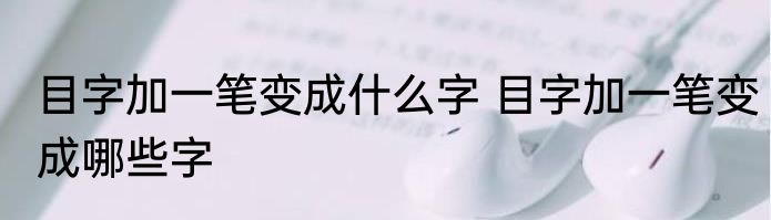 目字加一笔变成什么字 目字加一笔变成哪些字