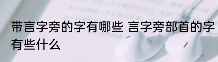 带言字旁的字有哪些 言字旁部首的字有些什么