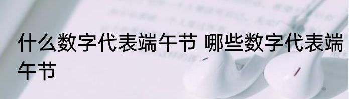 什么数字代表端午节 哪些数字代表端午节