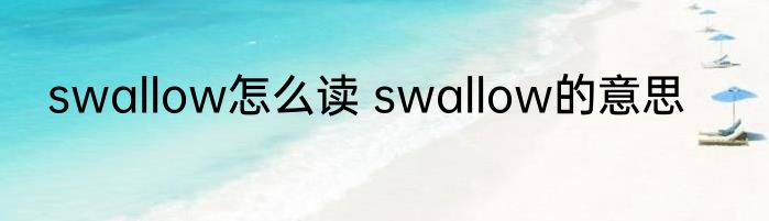 swallow怎么读 swallow的意思