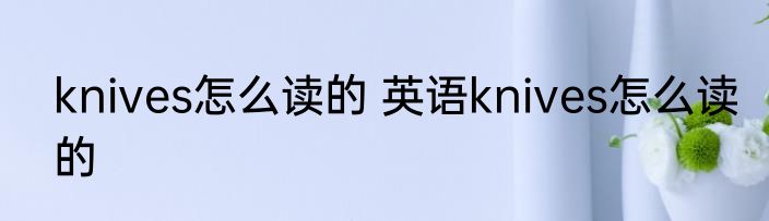 knives怎么读的 英语knives怎么读的