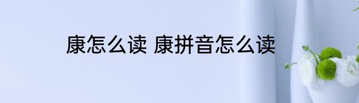 康怎么读 康拼音怎么读