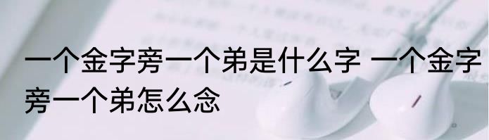 一个金字旁一个弟是什么字 一个金字旁一个弟怎么念