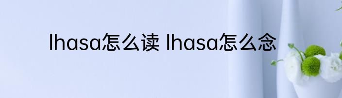 lhasa怎么读 lhasa怎么念
