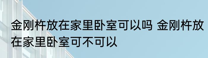 金刚杵放在家里卧室可以吗 金刚杵放在家里卧室可不可以