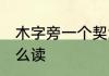 木字旁一个契念什么 木字旁一个契怎么读