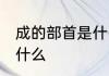 成的部首是什么偏旁 成的偏旁部首是什么